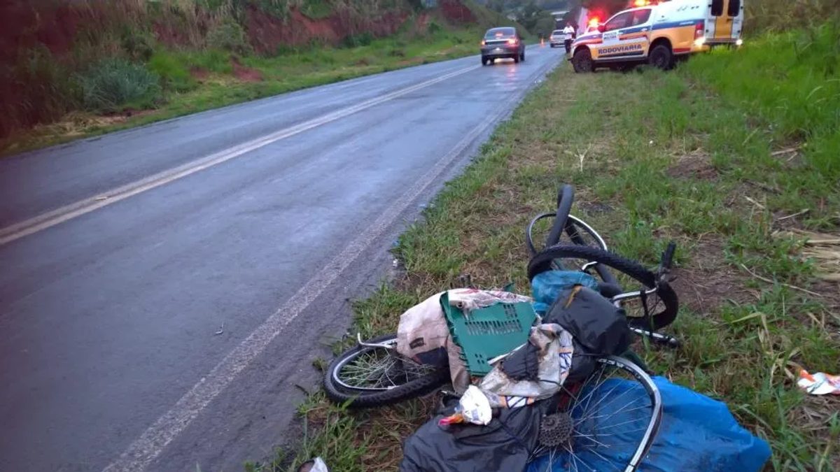 Polícia procura veículo envolvido em atropelamento fatal de ciclista na MG-184
